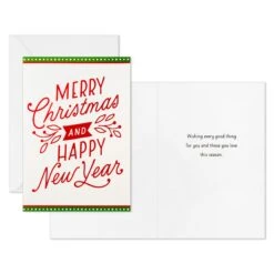 Hallmark Happy Snowman And Red Lettering Boxed Christmas Cards, Pack Of 40 -Monogram Shop 0001BXX1019 4