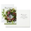 Hallmark Wreath And Pine Branch Boxed Christmas Cards With Seals, Pack Of 40