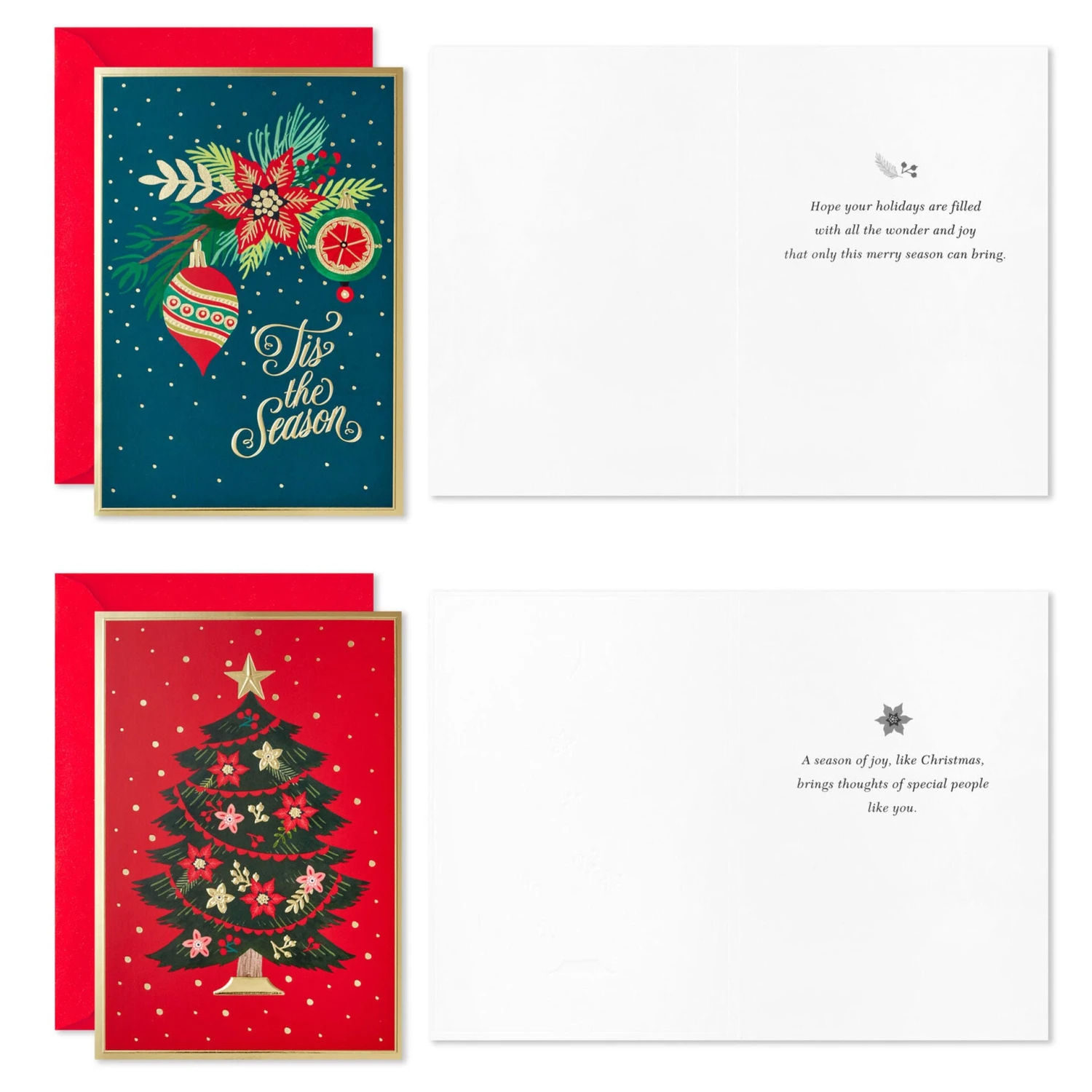 Hallmark Festive Folk Art Boxed Christmas Cards Assortment, Pack Of 40 2 Hallmark Festive Folk Art Boxed Christmas Cards Assortment, Pack Of 40 - Image 2