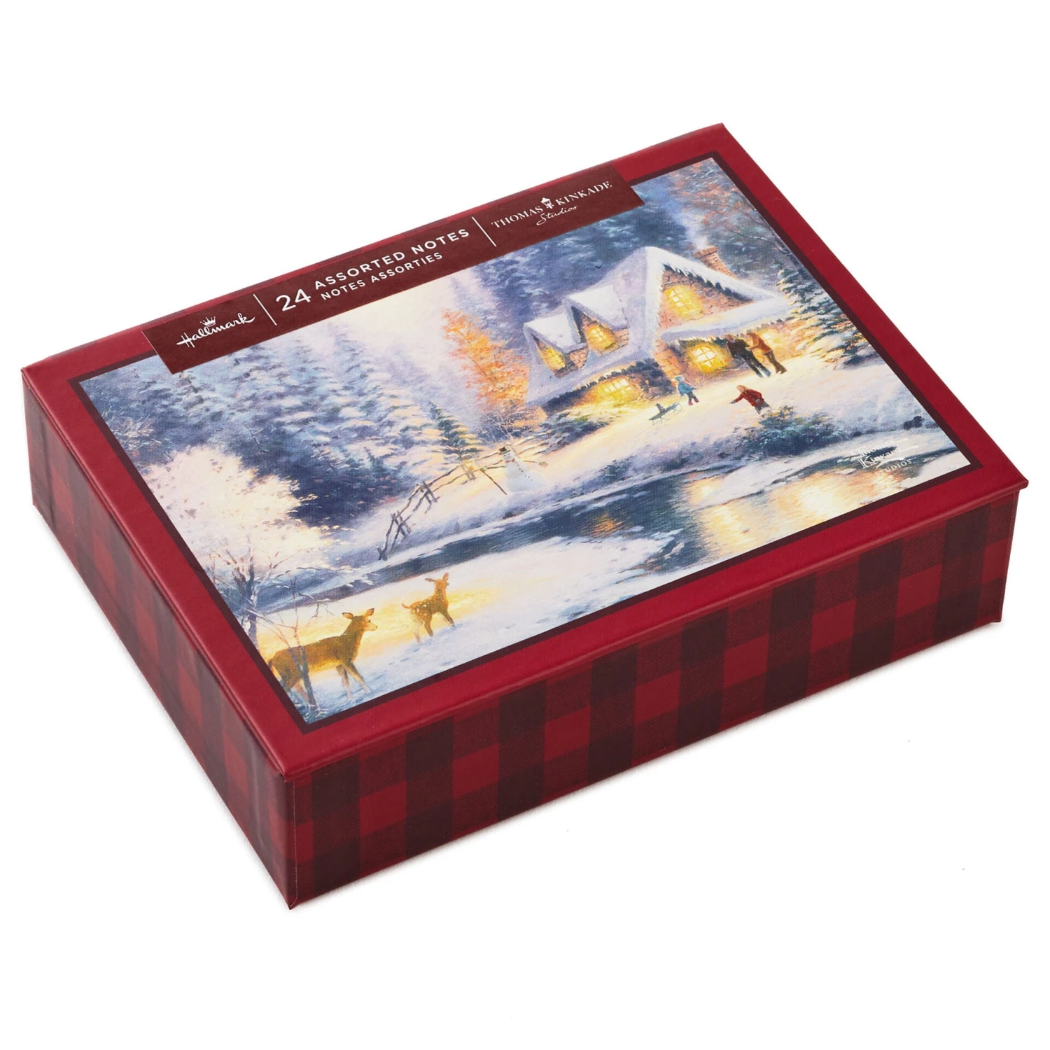Hallmark Thomas Kinkade Assorted Blank Christmas Note Cards, Box Of 24 1 Hallmark Thomas Kinkade Assorted Blank Christmas Note Cards, Box Of 24