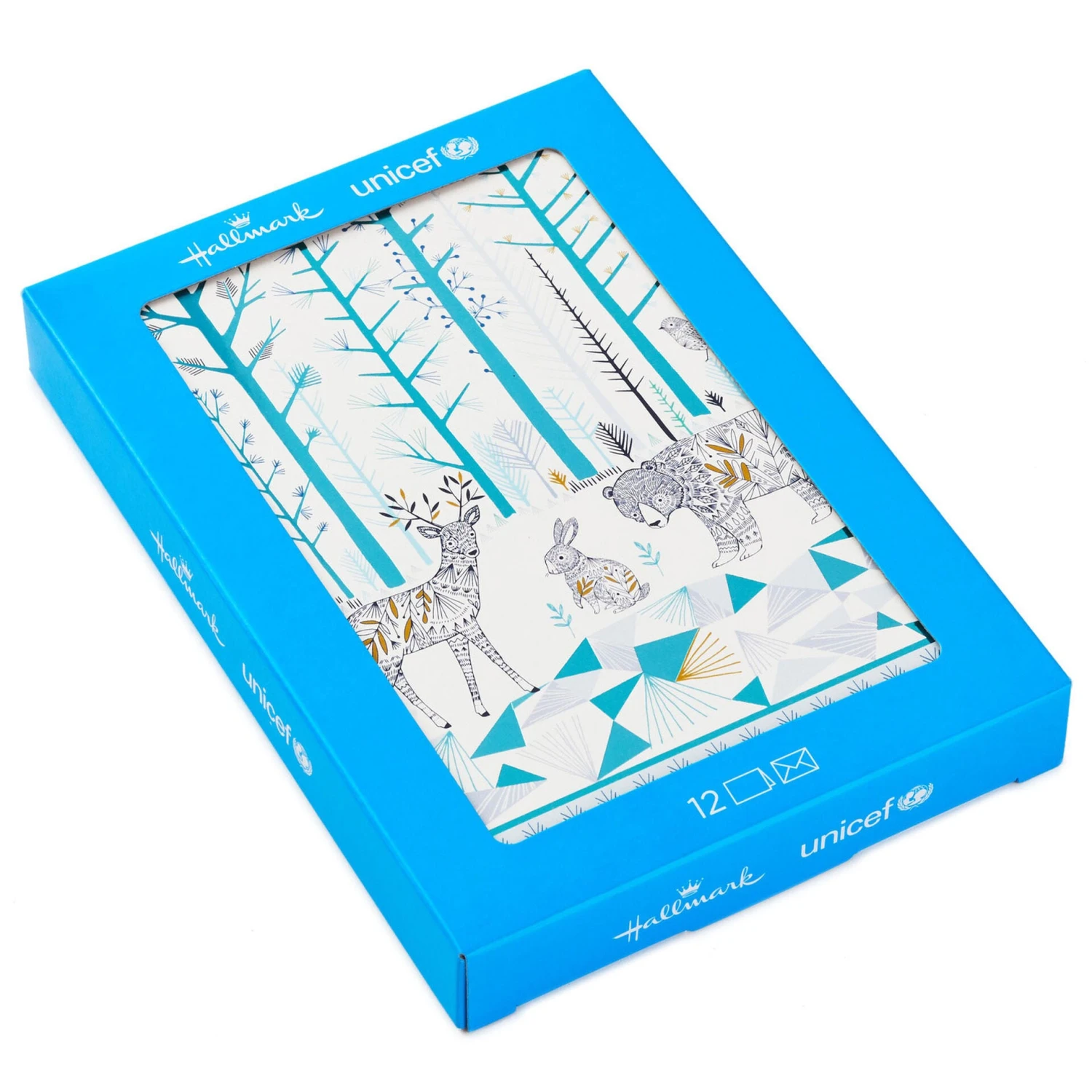 Hallmark UNICEF Woodland Animals Christmas Cards, Box Of 12 1 Hallmark UNICEF Woodland Animals Christmas Cards, Box Of 12