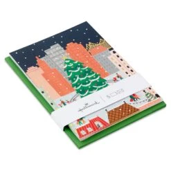 Hallmark City Skating Scene Packaged Christmas Cards, Set Of 5