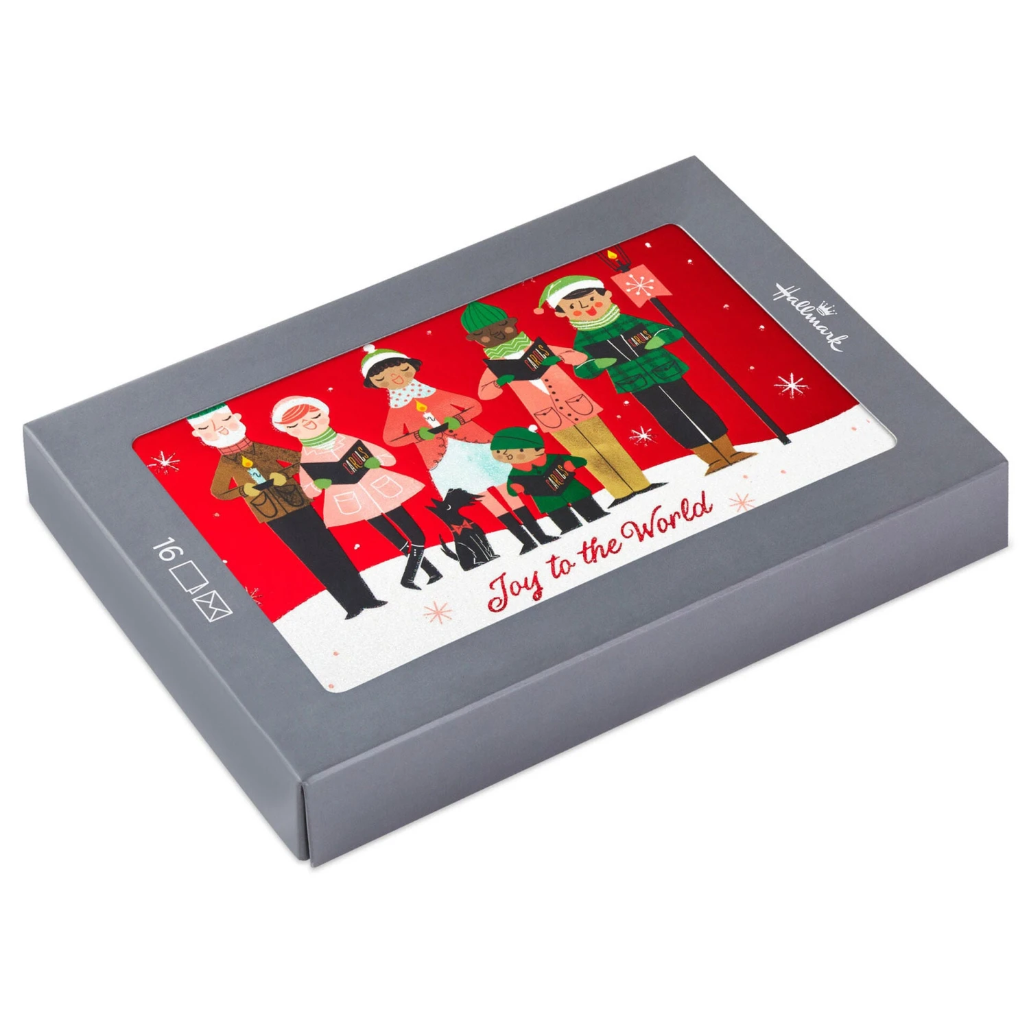 Hallmark Joyful Carolers Boxed Christmas Cards, Pack Of 16 1 Hallmark Joyful Carolers Boxed Christmas Cards, Pack Of 16
