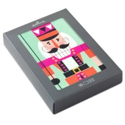 Hallmark Neon Nutcracker Boxed Christmas Cards, Pack Of 16