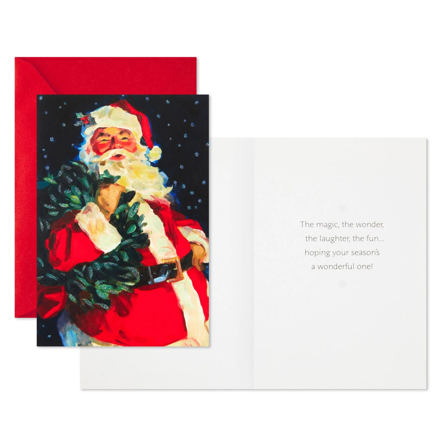 Hallmark Jolly Santa Claus Boxed Christmas Cards, Pack Of 16 2 Hallmark Jolly Santa Claus Boxed Christmas Cards, Pack Of 16 - Image 2