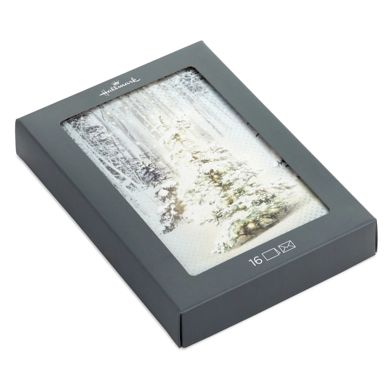 Hallmark Snowy Pine Tree Blessings Everywhere Boxed Christmas Cards, Pack Of 16 1 Hallmark Snowy Pine Tree Blessings Everywhere Boxed Christmas Cards, Pack Of 16