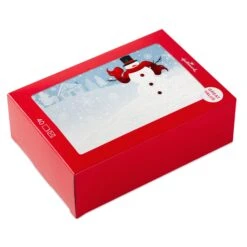 Hallmark Cozy Snowman And Flurries Boxed Christmas Cards, Pack Of 40