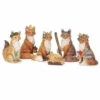 Christmas Pageant Fox Holy Family With Three Kings Nativity Scene Figurine Set Of 6