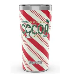 Christmas Peanuts™ Snoopy's Cocoa Shoppe With Candy Cane Stripes 20 Oz Stainless Steel Tervis Tumbler Cup With Slider Lid