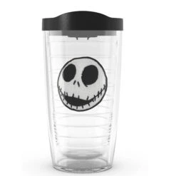 Disney Nightmare Before Christmas Jack Face 16 Oz Tervis Tumbler With Black Lid