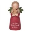 May Your Christmas Be Sweet Angel With Holly Wings Figurine