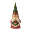 Jim Shore Christmas Gnome With Wreath Decorating Gnome And Hearth Figurine