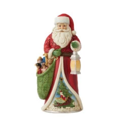 Jim Shore Santa With Lantern And Toy Bag Christmas Joy Shines Ever Bright Figurine