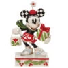 Disney Jim Shore Cheerful Festive Minnie Shopping For Christmas Presents Figurine