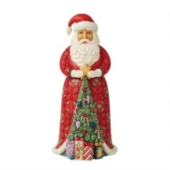 Jim Shore Heartwood Creek Santa With Christmas Tree Coat