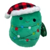 Christmas Squishmallow Andy The Christmas Tree With Plaid Santa Hat 8" Stuffed Plush By Kelly Toy