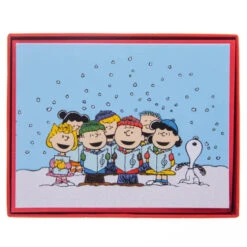 Snoopy And The Peanuts Gang Christmas Carol Choir Holiday Boxed Card
