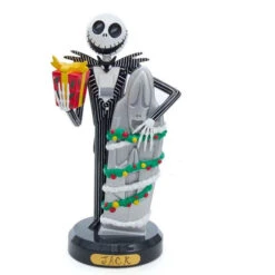 Disney© The Nightmare Before Christmas Jack Skellington In Tuxedor With Present And Tombstone 10" Nutcracker