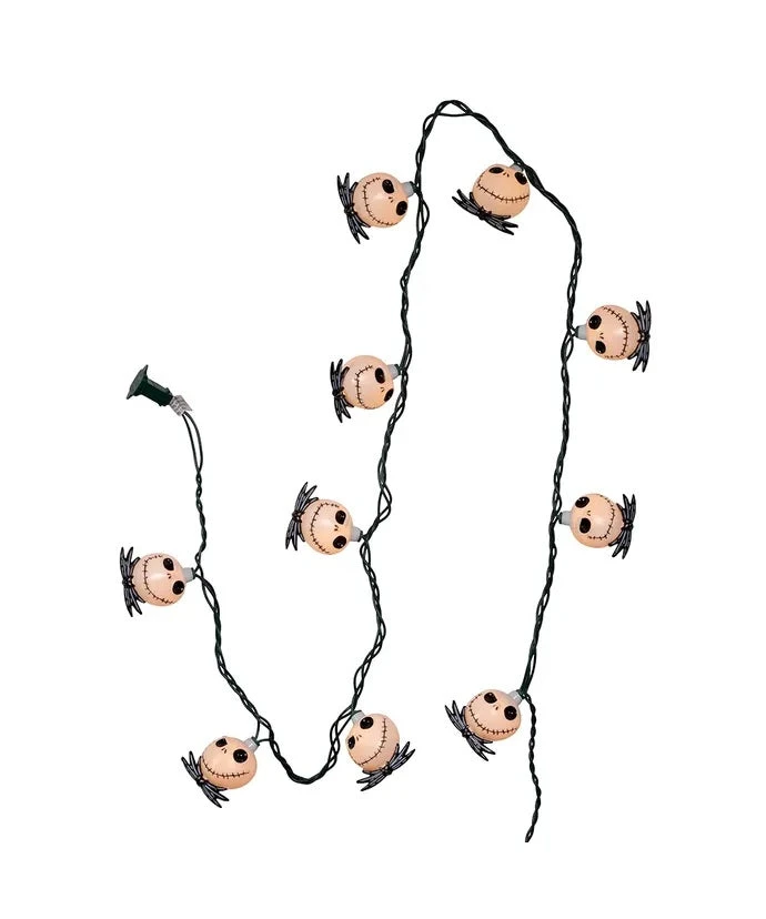 Disney© Nightmare Before Christmas Jack Skellington Head10-Light Set 2 Disney© Nightmare Before Christmas Jack Skellington Head10-Light Set - Image 2