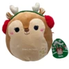 Christmas Squishmallow Darla The Reindeer With Snowflake And Earmuffs 12" Stuffed Plush By Kelly Toy