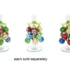 6" Glass Christmas Tree With Ornaments