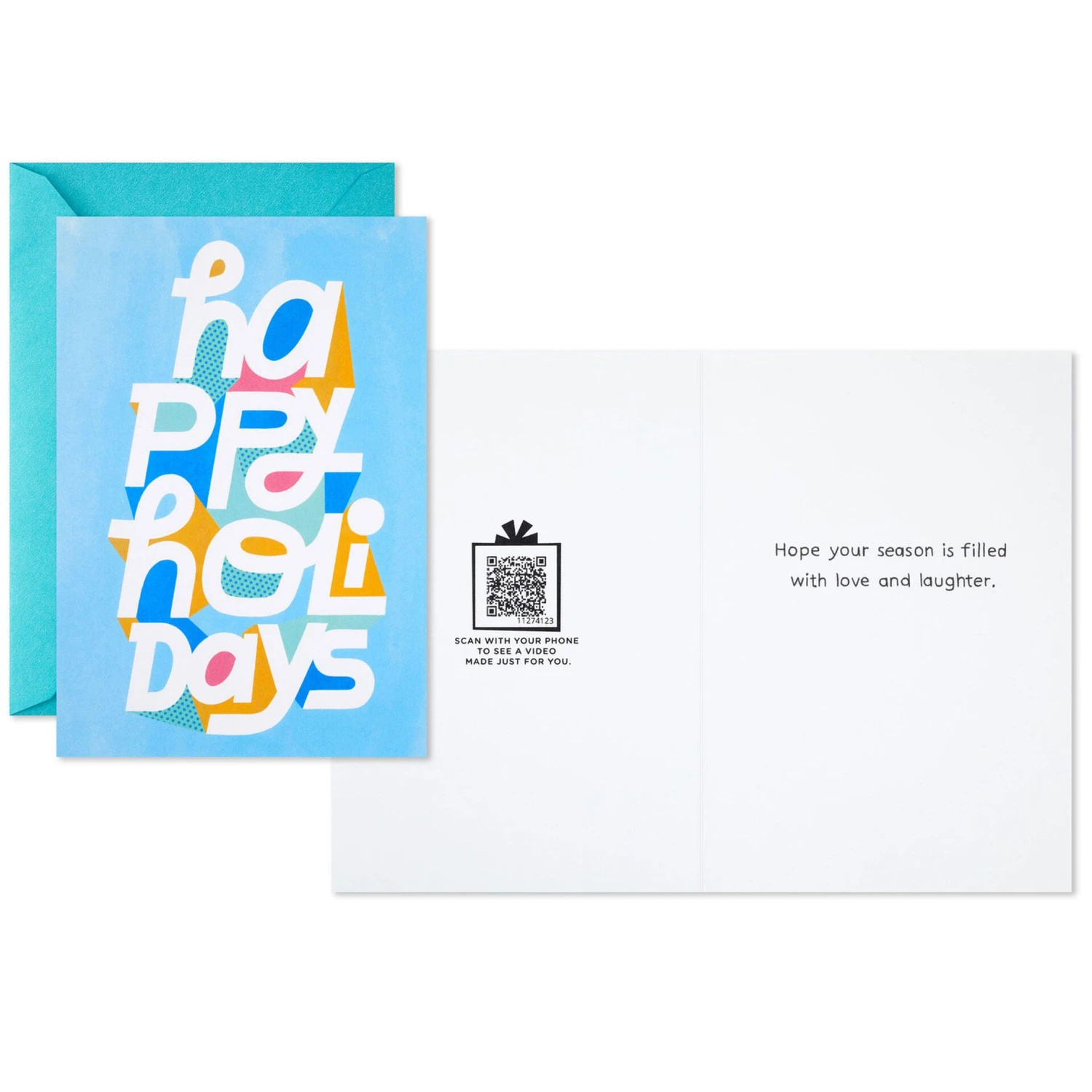 Hallmark Happy Holidays Video Greeting Boxed Christmas Cards, Pack Of 10 2 Hallmark Happy Holidays Video Greeting Boxed Christmas Cards, Pack Of 10 - Image 2