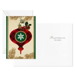 Hallmark Holly And Ornament Boxed Christmas Cards, Pack Of 40 5 Hallmark Holly And Ornament Boxed Christmas Cards, Pack Of 40 -Monogram Shop Holly and Ornament Bulk Boxed Christmas Cards 1BXX1026 04