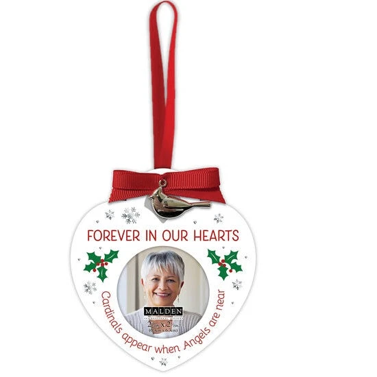 Forever In Our Hearts Cardinals Appear When Angels Are Near Christmas Memorial Ornament Holds 2.5"x2.5" Photo 1 Forever In Our Hearts Cardinals Appear When Angels Are Near Christmas Memorial Ornament Holds 2.5"x2.5" Photo