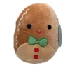 Christmas Squishmallow Jordan Corduroy Gingerbread With Bowtie 5" Stuffed Plush By Kelly Toy