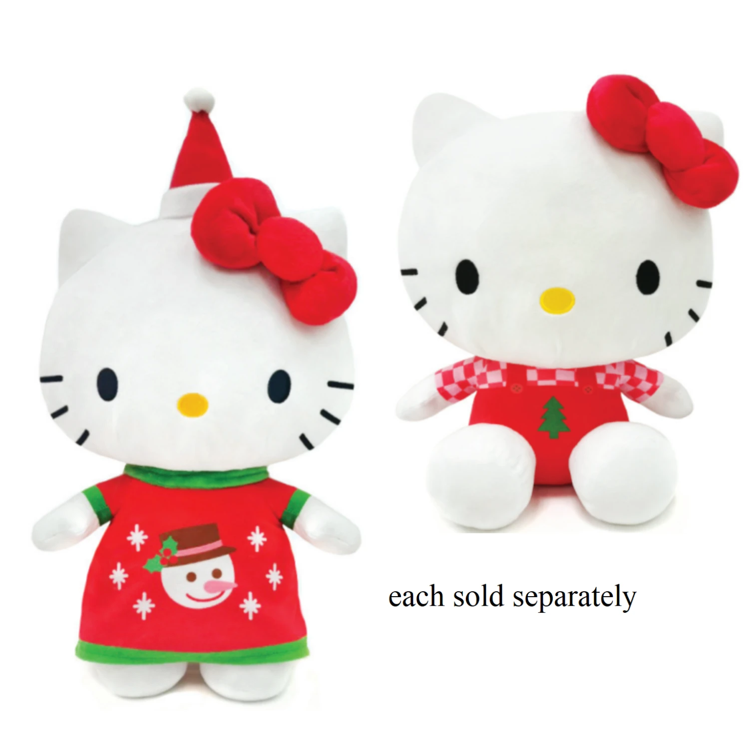 10" Sanrio Hello Kitty In Snowman Or Pine Tree Outfit Christmas Stuffed Plush 1 10" Sanrio Hello Kitty In Snowman Or Pine Tree Outfit Christmas Stuffed Plush