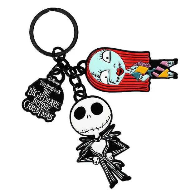 Nightmare Before Christmas Jack & Sally Multi Charm Keychain 1 Nightmare Before Christmas Jack & Sally Multi Charm Keychain