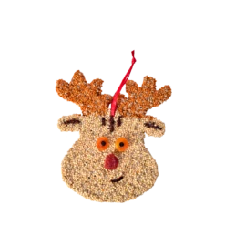 Mr. Bird Rudolph The Red Nose Reindeer Christmas Cookie Bird Seed Ornament