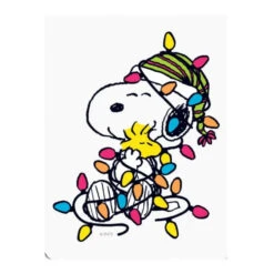 Snoopy Tangled In Christmas Lights Pocket Note