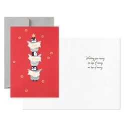 Monogram Shop -Monogram Shop Penguin Tower Packaged Christmas Cards Pack of 5 1XPX1203 03