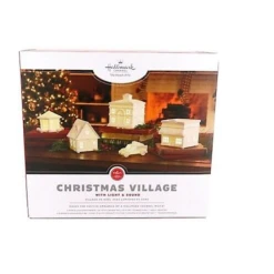 Hallmark Channel Musical Christmas Village With Light, Set Of 5