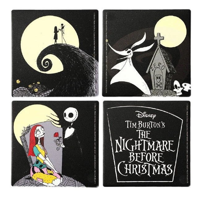Disney The Nightmare Before Christmas Black Ceramic Coasters Set Of 4 1 Disney The Nightmare Before Christmas Black Ceramic Coasters Set Of 4