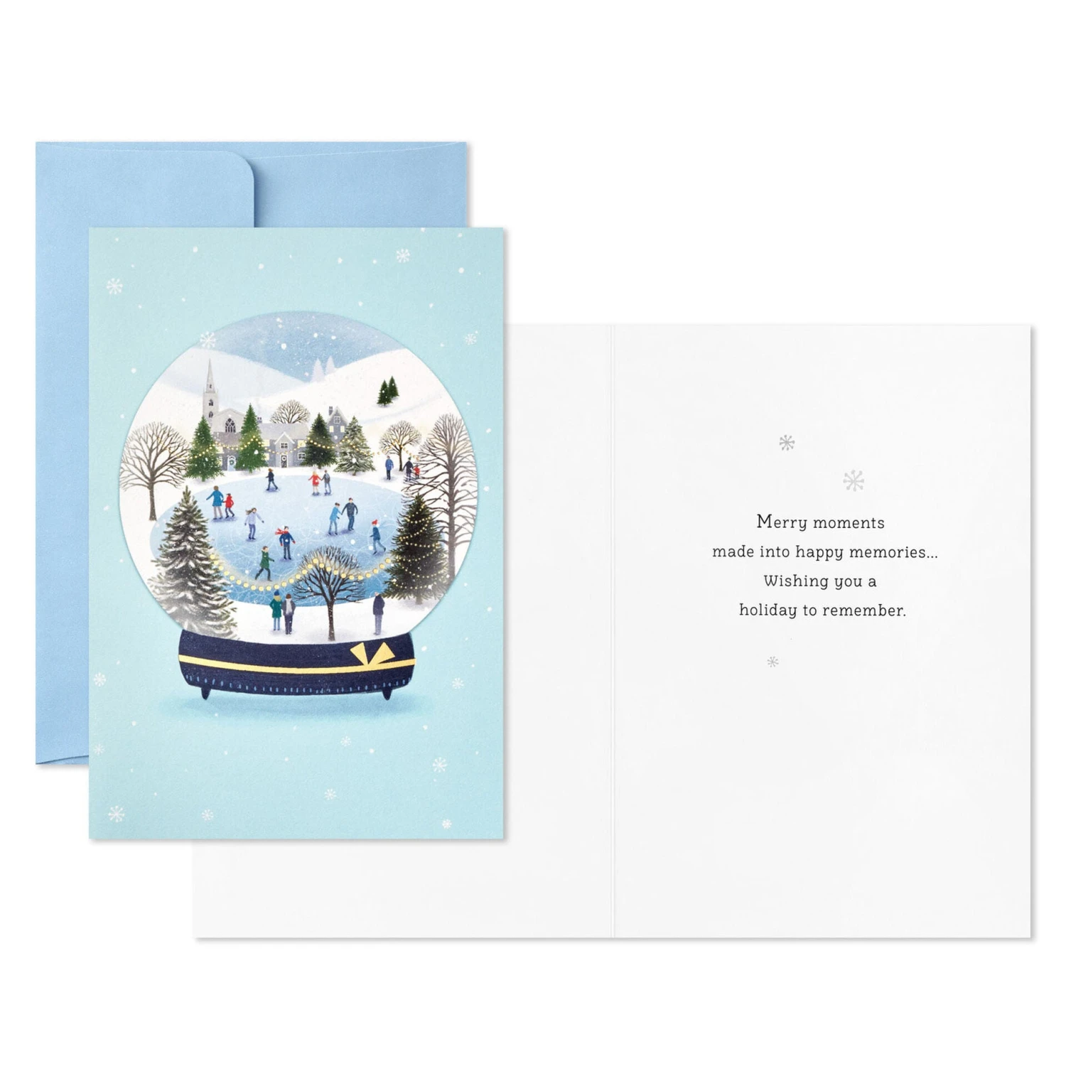 Hallmark Skating Scene In Snow Globe Packaged Christmas Cards, Set Of 5 2 Hallmark Skating Scene In Snow Globe Packaged Christmas Cards, Set Of 5 - Image 2