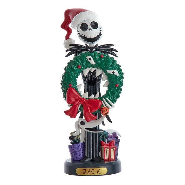 10" Disney© Nightmare Before Christmas Jack Skellington With Wreath Nutcracker 1 10" Disney© Nightmare Before Christmas Jack Skellington With Wreath Nutcracker