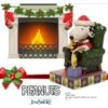Jim Shore Peanuts Christmas Wishes Santa Snoopy In Chair Checking Off The List With Woodstocks Hallmark Exclusive Figurine