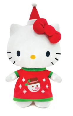 10" Sanrio Hello Kitty In Snowman Or Pine Tree Outfit Christmas Stuffed Plush 5 10" Sanrio Hello Kitty In Snowman Or Pine Tree Outfit Christmas Stuffed Plush -Monogram Shop snowman